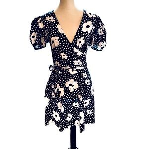 Urban Outfitters Jocelyne Floral Wrap Mini Dress